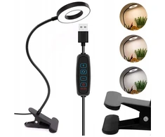 Stalinė lempa LED Lampa biurkowa LED su klipsem DML5, juoda