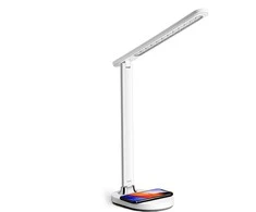 Platinet stalinė lempa su belaidžiu įkrovikliu PDL081W 18W QI, balta (45244)