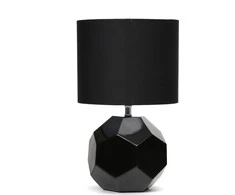 Lampa stołowa Platinet PLATINET STALINĖ LEMPA E27 25W KERAMINIS KUBINIS PAGRINDAS 1,5 M KABELAS Juodas [45672]