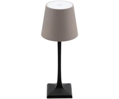 Lampa stołowa Quant Securit® LED lampka biurkowa MILANO bezprzewodowa i ładowalna juoda/szaro-ruda