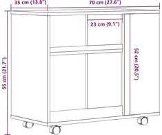 šoninis staliukas Sena mediena 70x35x60,5 cm Inžinerinė mediena