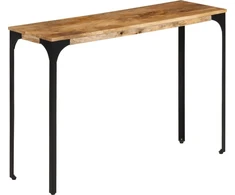 Konsolinis staliukas, rudas, 110x35x76cm, mango mediena/geležis
