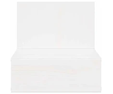 Naktinis staliukas 2 pcs Balta 42 x 32,5 x 40 cm Pušies masyvas