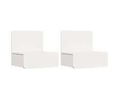 Naktinis staliukas 2 pcs Balta 44 x 32,5 x 40 cm Pušies masyvas