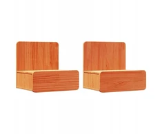 Naktinis staliukas 2 pcs Vaško ruda 44 x 32,5 x 40 cm