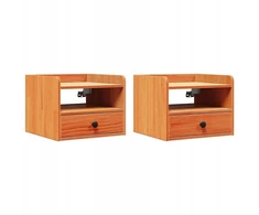Naktinis staliukas 2 pcs Vaško ruda 38 x 36 x 29,5 cm