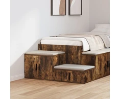 Oppbevaringsskap 2 pcs Rūkyta ąžuolas 118 x 41 x 40 cm