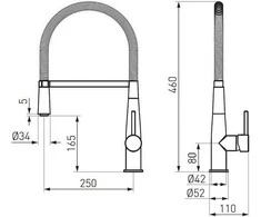 Stalo baterija Ferro chromas Sonata (BNA4)
