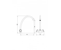 Stalo baterija Hydroland Nuolatinis standartinis chromas (B105)