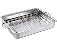 Küchenprofi Style - Stainless Steel Roasting Pan with Rack 40×31.5×6.5 cm