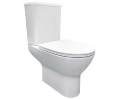 Laisvai pastatomas tualetas Domoletti, su dangčiu, 390 mm x 635 mm