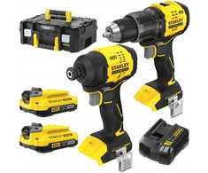 „Stanley“ elektrinių įrankių rinkinys bešepetėlinis atsuktuvas SFMCD716, smūginis suktuvas SFMCF811, 2 x 2,0 Ah V20 įkroviklis Stanley SFMCK201D2T