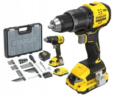 Stanley STANLEY smūginis suktuvas V20 SFMCD716D2A 2x2Ah + 100 akumuliatorių