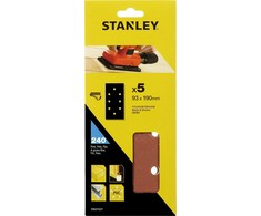 STANLEY ŠVITRINIS POPIERIUS 93x190mm P240 /5vnt. 8 SKYLĖS SU KIBUKU