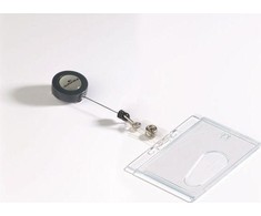 Laikiklis Durable Staples NEIGIAMAS Identifikavimo kortelių su 54x85 mm traukos mechanizmu identifikatorius, 10 vienetų