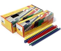 Staples Kabės surišimo šukos, plastikinės, 6 mm, raudonos, 100 vnt