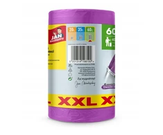 „Staples JAN NIEZBĘDNY“ HD šiukšlių maišai su rankenomis 60 l - miško uogų kvapo 40 vnt. (XXL)