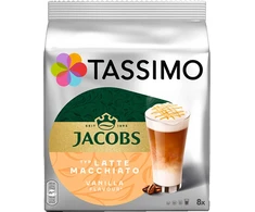 Staples Kabės Tassimo Jacobs Latte Macchiato Vanilla XL Kapsulės 8 vnt.