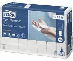 Servetėlės Tork Multifold Premium Soft H2 (100288), 2 sluoksniai, baltos spalvos, 110 lapelių