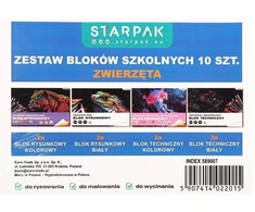 Starpak Blok Mix Pieš./Tech A4 Balta/spalv Gyvūn Lap