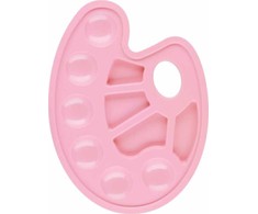 Paleta paletka do farb owalna pastelowa rožinė STARPAK 540387