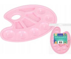 Paleta paletka do farb owalna pastelowa rožinė STARPAK 540387