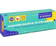 Starpak Plakatų dažai School2, 12 spalvų, 20 ml