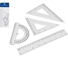 Starpak Mokyklinis geometrinis rinkinys 4 elementai