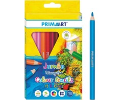 Spalvoti pieštukai Prima Art Jumbo, 12 vnt.