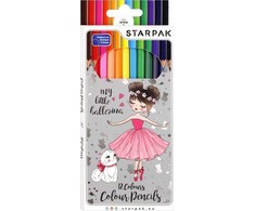 Starpak Vaikiški pieštukai 12 spalvų Balerina