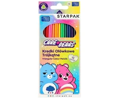 Kredki ołówkowe trójkątne 12 kolorów Care Bears Troskliwe Misie Starpak
