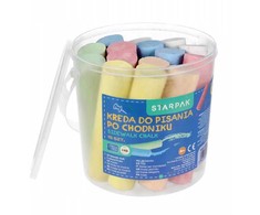 Starpak 6 spalvų šaligatvio kreida tarpak vaikiškame kibire, 15 vnt