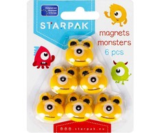 STARPAK magnesy POTWORKI na tablicę lodówkę 6 vnt