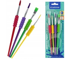 Starplast Mokyklinių šepečių rinkinys su rankena, 4 vnt. STARPAK 563037