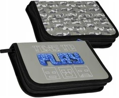 Starpak pieštukų dėklas PIORNIK 1ZAM 2CLAP PIXEL Pilkas STK-35 PB 12/48