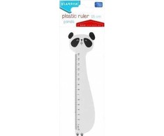 Plastikinis liniuotė 15cm Panda Starpak