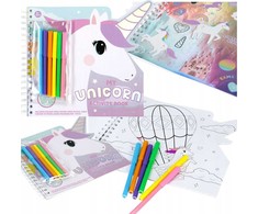 Kūrybinis dažymo rašiklių rinkinys Unicorn STARPAK 497702