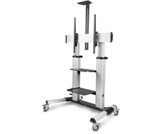 StarTech 1110C-MOBILE-TV-CART televizoriaus laikiklis 2,54 m (100") juodas, sidabrinis