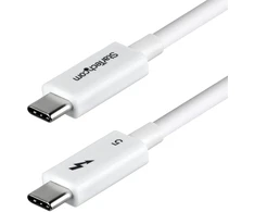 Kabelis USB StarTech Thunderbolt 5 1 m USB-C do USB-C 80-120 Gb/s 240 W PD 8K 60 Hz Baltas (TBLT5MM1M240WWH)