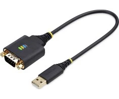 „StarTech 1P1FFC-USB-SERIAL“ lygiagretusis kabelis, juodas 0,3 m A tipo USB DB-9