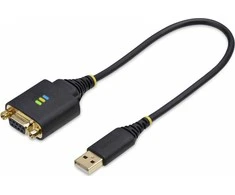 „StarTech 1P1FFCN-USB-SERIAL“ lygiagretusis kabelis, juodas 0,3 m A tipo USB DB-9