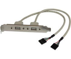 „StarTech“ galinio skydelio modulis 2x USB-A (USBPLATE)