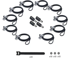 StarTech apsauginis kabelis nešiojamam kompiuteriui 3-in-1 UDUOKA10-LAPTOP-LOCK/10-PACK