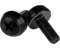 StarTech Rinkinys M6 x 12mm varžtai/poveržlės - 100 komplektų Juoda (CABSCRWSM62B)