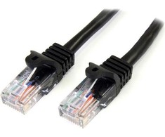 StarTech CAT 5E Juodas Patchcord 3M (45PAT3MBK)
