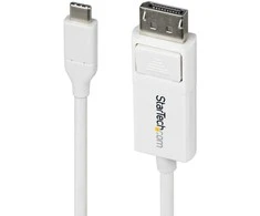 StarTech CDP2DP2MBW 1,9 m DisplayPort USB C adapterio kabelis, baltas