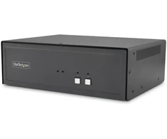 StarTech .COM 2 prievadų dviejų monitorių saugus KVM perjungiklis HDMI-DP 4K 60Hz NIAP 4.0 sertifikuotas stalinis KVM perjungiklis 2 kompiuteriams 2 monitoriams (CK4-HP202C)