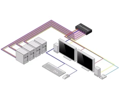 StarTech .Com perjungiklis - KVM-Switch - saugus - 4 x KVM prievadas (-ai) - 1 vietinis naudotojas - Darbalaukis - suderinamas su TAA (CK4-HP204C)