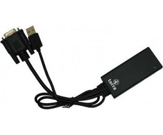 Adapteris AV StarTech dm technology TERRA VGA į HDMI adapteris su audio juodas/Spalva: JUODA USB Typ-A jungtis