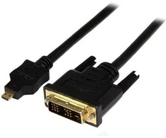 Kabelis StarTech HDMI Micro - DVI- D 1m Juodas (HDDDVIMM1M)